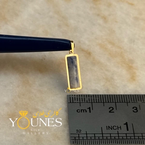 آویز طلا سنگ سودالیت ابی